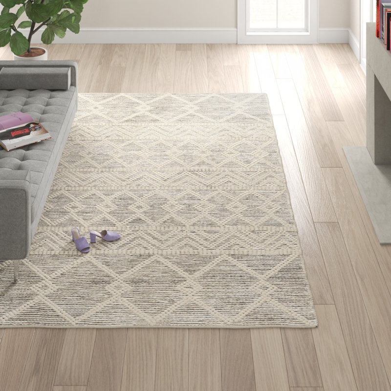 Foundstone™ Gil Moroccan Handmade Flatweave Wool Charcoal/Cream Area
